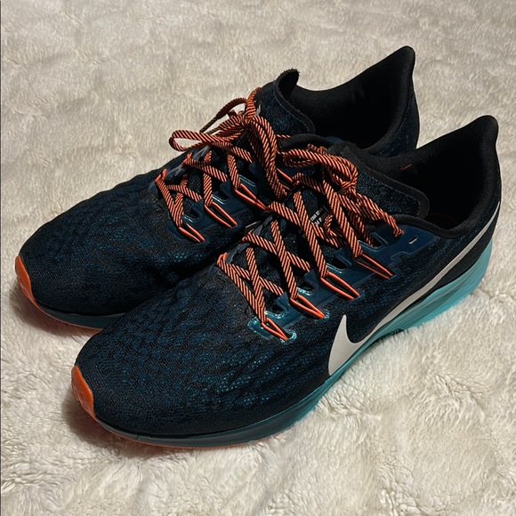 Nike Other - Nike Zooms Black and Teal Sneakers with Orange Highlights